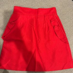 Sandro red skirt size 0. Brand new